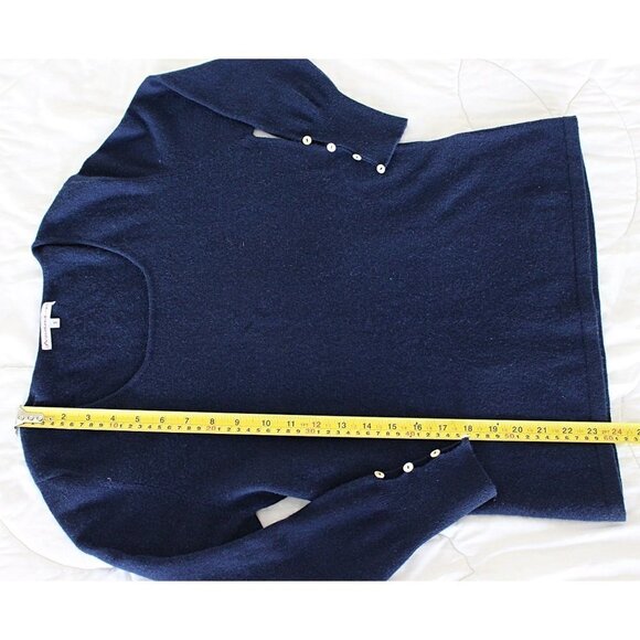 Les Ateliers de la Maille - Cashmere Sweater with Button Cuff - Sezane Style, M - Picture 4 of 7